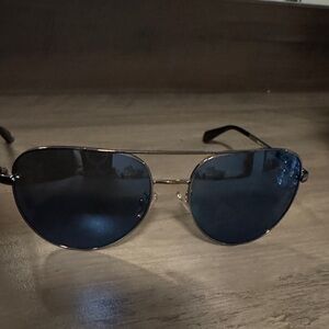 Men's Aviator Sunglasses - Blue Lenses